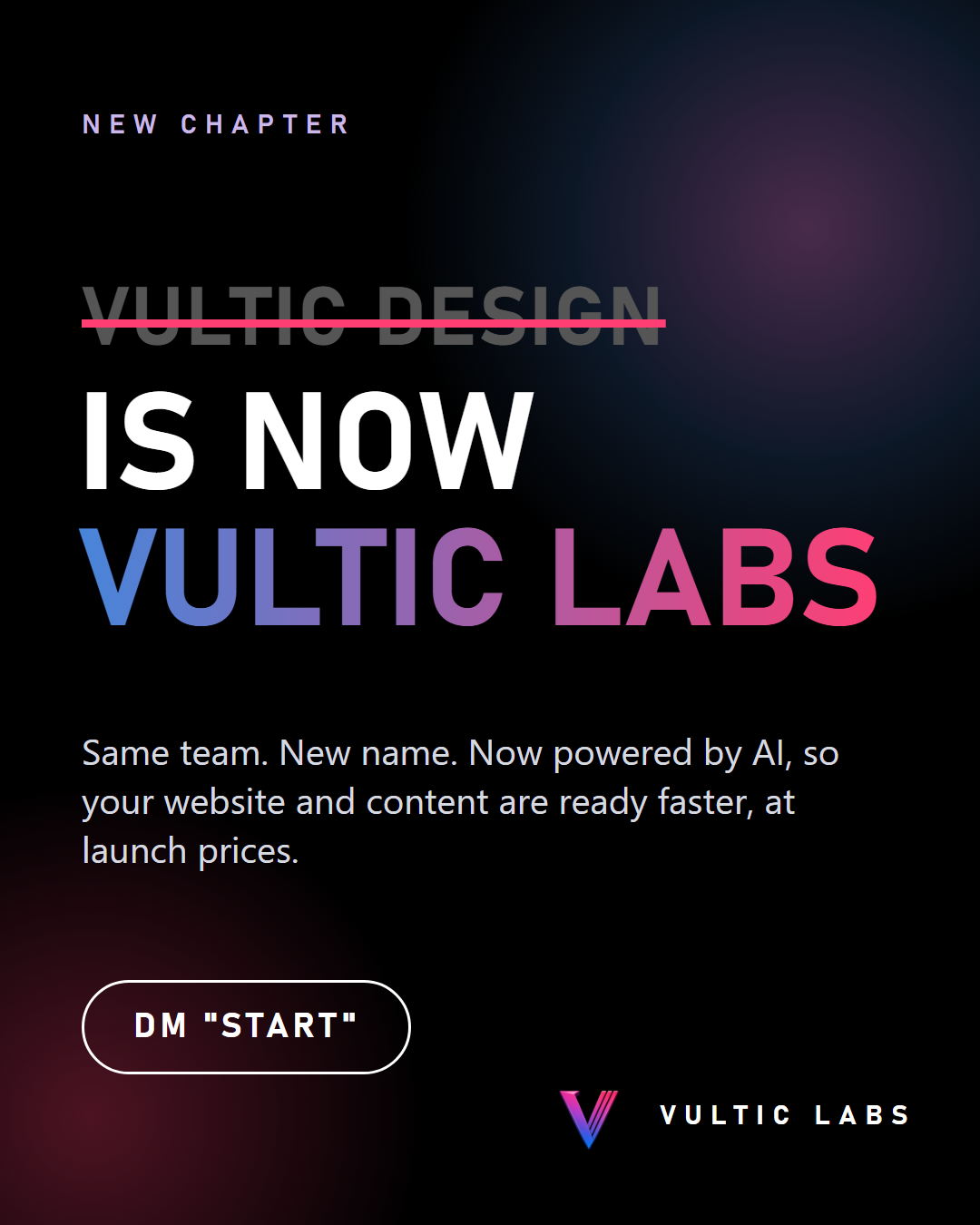 Vultic Labs rebrand post